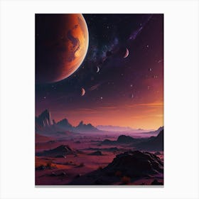 Planets In Space 3 Canvas Print