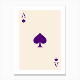 Ace Of Spades 19 Canvas Print