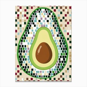 Avocado Mosaic Art 2 Canvas Print