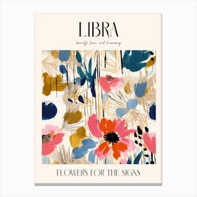 Flowers For The Signs Libra 1 Zodiac Sign Canvas Print