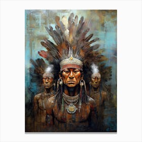 Resonant Canvases: Echoes of Native Traditions Canvas Print