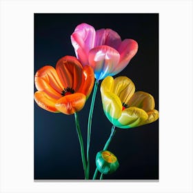Bright Inflatable Flowers Poppy 2 Canvas Print