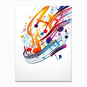 Abstract Music Background Vector Canvas Print