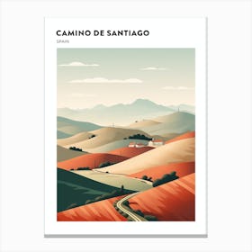 Camino De Santiago Spain 2 Hiking Trail Landscape Poster Canvas Print