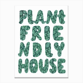 Plant Based House Canvas Print