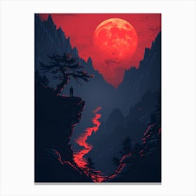 Red Moon In The Sky 5 Canvas Print