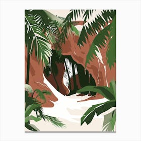 Cave In The Jungle Canvas Print