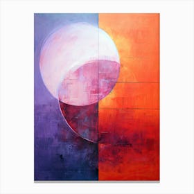 Moon in Bauhaus style Canvas Print