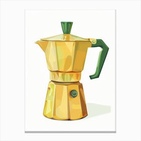 Gold Coffee Maker 1 Canvas Print