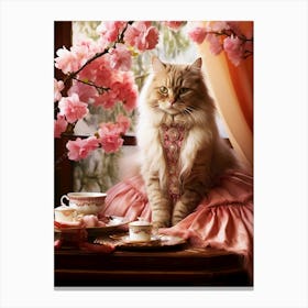 Cat In A Dress Canvas Print