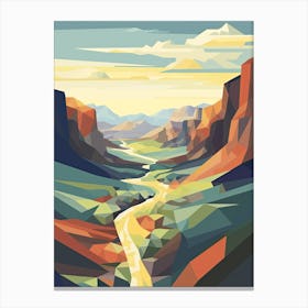 Grand Canyon   Geometric Vector Illustration 2 Canvas Print