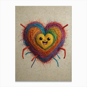 Yarn Heart Canvas Print
