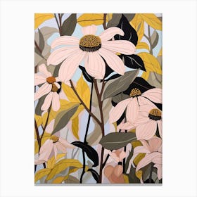 Black Eyed Susan 3 Flower Painting Canvas Print