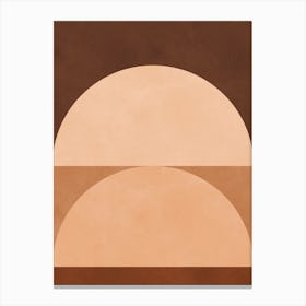 Brown geometric art 1 Canvas Print