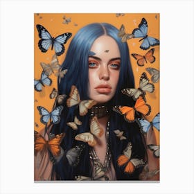 Billie Eilish Butterfly Collage 1 Canvas Print