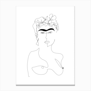 Frida Nipple Canvas Print