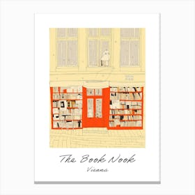 Vienna The Book Nook Pastel Colours 1 Poster Canvas Print
