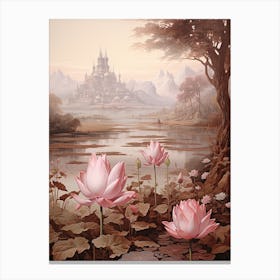 Lotus Victorian Style 1 Canvas Print