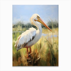 Bird Painting Pelican 4 Canvas Print