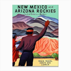 New Mexico And Arizona Rockies, USA Canvas Print