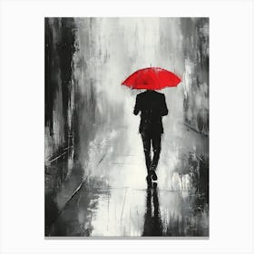 Man In The Rain Canvas Print Canvas Print