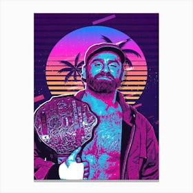 Sami Zayn 80s Retro Canvas Print