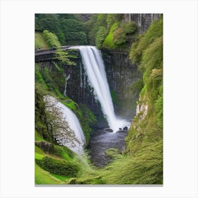 Pistyll Rhaeadr, United Kingdom Majestic, Beautiful & Classic (1) Canvas Print