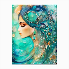 Ocean Tide Mermaid Canvas Print