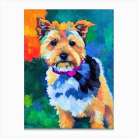 Norwich Terrier Fauvist Style dog Canvas Print
