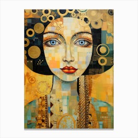 Woman With Blue Eyes Canvas Print