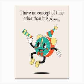 Funny Quote Retro Cartoon Print Canvas Print