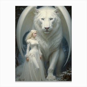 White Lion Canvas Print