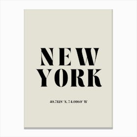 Neutral New York Travel Canvas Print