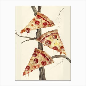 Pizza On A Tree Canvas Print