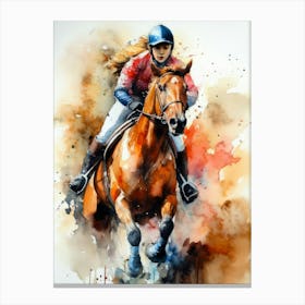 Equestrian sport art Canvas Print