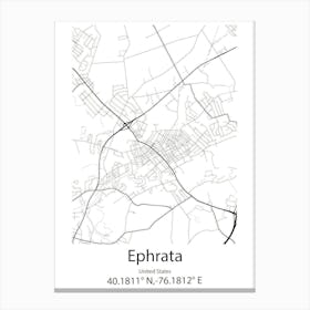 Ephrata,United States Minimalist Map Canvas Print