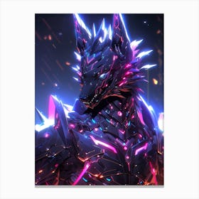 Futuristic Wolf 7 Canvas Print