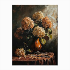Baroque Floral Still Life Hydrangea 3 Canvas Print