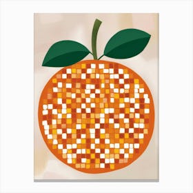 Orange Mosaic 10 Canvas Print