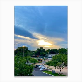 Sunset At The Park Canvas Print