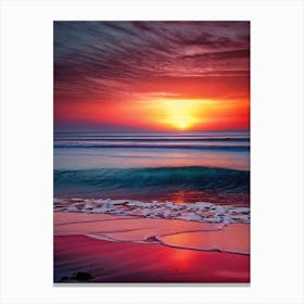 Sunset On The Beach 635 Canvas Print