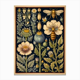 William Morris Bees And Flowers 1 Canvas Print