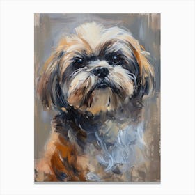 Shih Tzu Acrylic Painting 4 Canvas Print