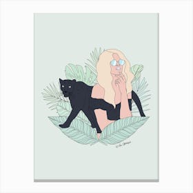 Animal Instinct   Panther Canvas Print