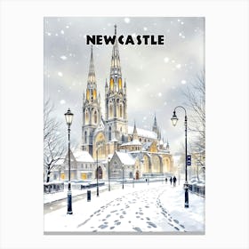 Newcastle Retro Vintage Travel V 02 Canvas Print