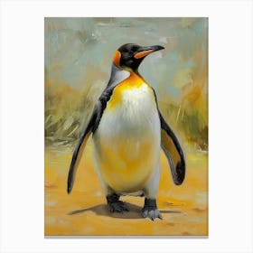 African Penguin King George Island Oil Painting 2 Canvas Print