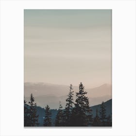 Misty Mountain Sunrise Canvas Print