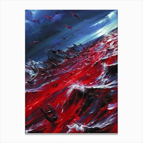 Red Ocean Canvas Print