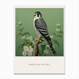 Ohara Koson Inspired Bird Painting American Kestrel 3 Poster Canvas Print