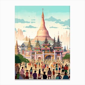 Shwedagon Pagoda Yangon, Myanmar Canvas Print